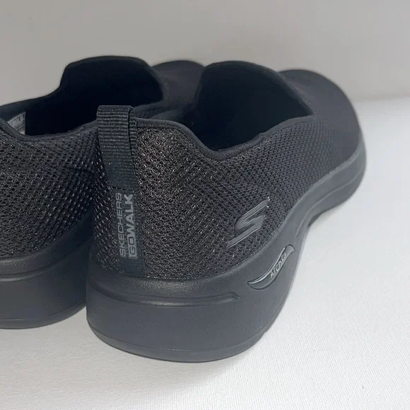 NWOT SKECHERS WOMENS AIR COOLED ARCH FIT BLACK SNEAKERS 8.5 - Picture 10 of 13